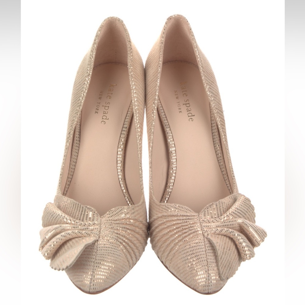 Kate  Spade Alessia blush gold heels size 8.5 New in Box never worn